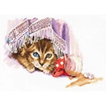 Image of Panna Naughty Cat Cross Stitch Kit