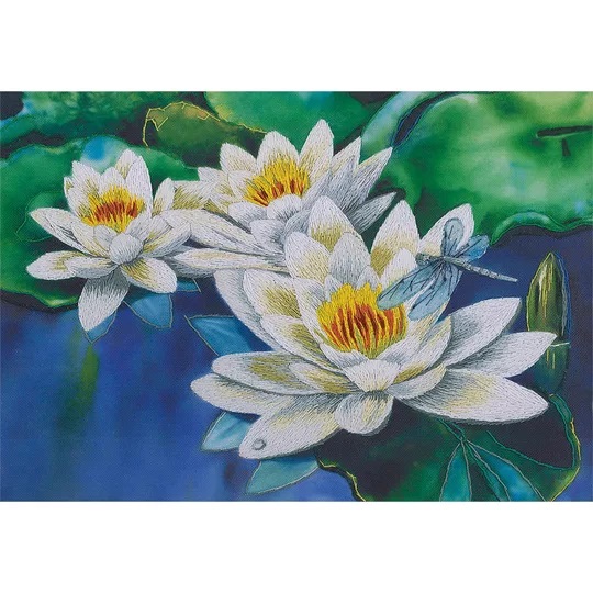 Image 1 of Panna Gentle Lotuses Embroidery Kit
