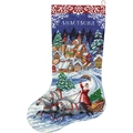 Image of Panna Sleigh Ride Stocking Christmas Cross Stitch Kit