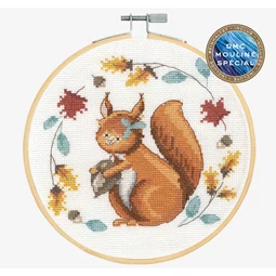 DMC Folk Squirrel Cross Stitch Kit