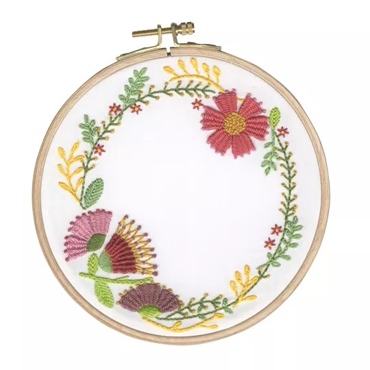 Image 1 of DMC Autumn Flowers Embroidery Kit