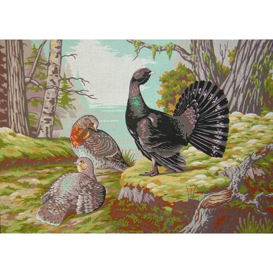 Image 1 of Gobelin-L Woodland Grouse Tapestry Canvas