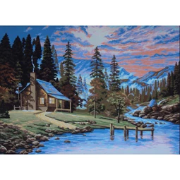 Gobelin-L Cabin by a Stream Tapestry Canvas