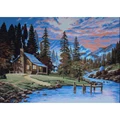 Image of Gobelin-L Cabin by a Stream Tapestry Canvas