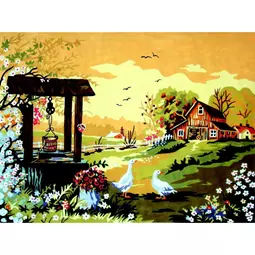 Gobelin-L Farmhouse Well Tapestry Canvas