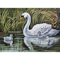 Gobelin-L Swan and Cygnets Tapestry Canvas