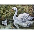 Image of Gobelin-L Swan and Cygnets Tapestry Canvas