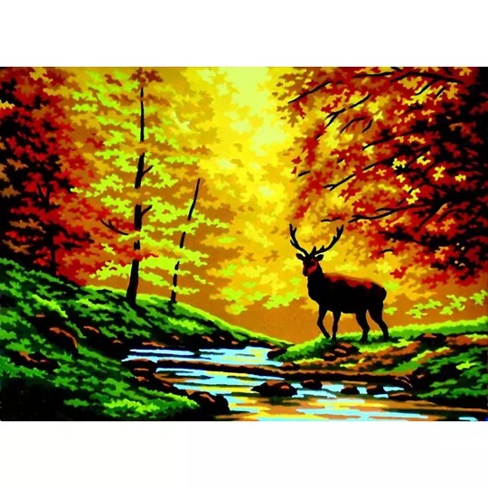 Image 1 of Gobelin-L Autumn Stag Tapestry Canvas