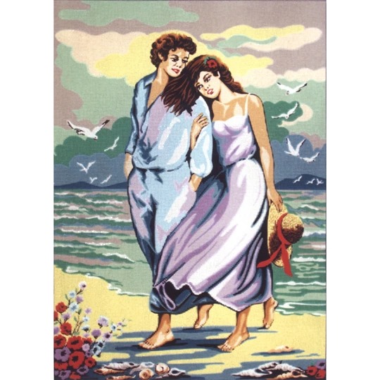 Image 1 of Diamant Walk on the Beach Tapestry Canvas