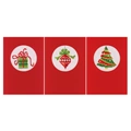 Image of Vervaco Christmas Greetingss Christmas Card Making Cross Stitch Kit