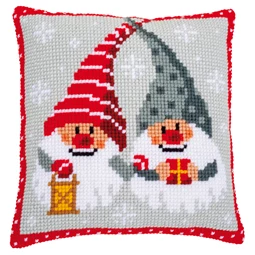 Vervaco Christmas Gnomes Cushion Cross Stitch Kit