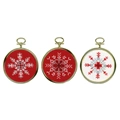 Image of Vervaco Ice Star Set of 3 Ornaments Christmas Cross Stitch Kit