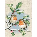Image of Vervaco Winter Robins Christmas Cross Stitch Kit