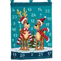 Image of Vervaco Reindeer Advent Banner Christmas Cross Stitch Kit