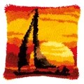 Image of Vervaco Sunset Latch Hook Latch Hook Cushion Kit