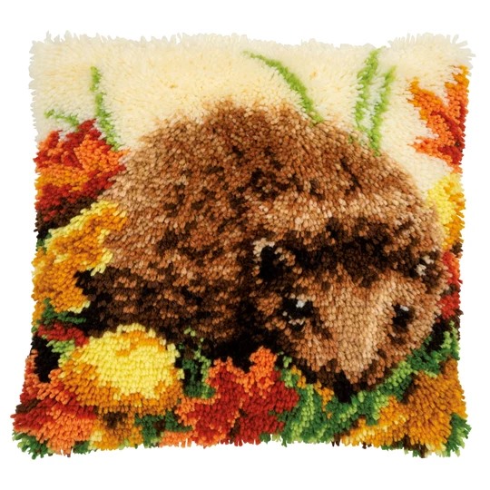 Image 1 of Vervaco Hedgehog Latch Hook Latch Hook Cushion Kit