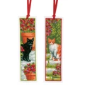 Image of Vervaco Cats Bookmarks Cross Stitch Kit