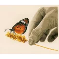 Image of Vervaco Hand and Butterfly Cross Stitch Kit