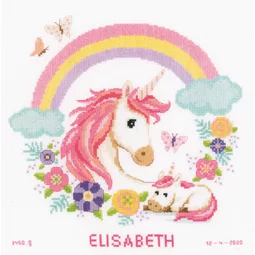 Mother and Baby Unicorn Sampler