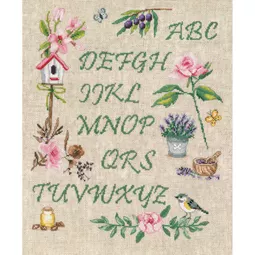 Vervaco Garden Alphabet Cross Stitch Kit