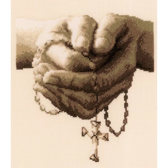 Image 1 of Vervaco Rosary Prayer Cross Stitch Kit
