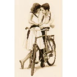 Vervaco Couple with Bicycle Cross Stitch Kit