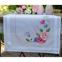 Vervaco Flowers and Butterflies Runner Cross Stitch Kit