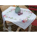 Image of Vervaco Flowers and Butterflies Tablecloth Cross Stitch Kit