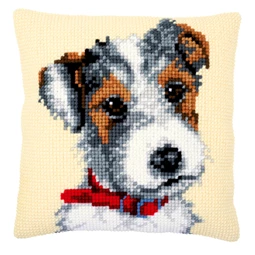 Vervaco Dog with Red Collar Cushion Cross Stitch Kit
