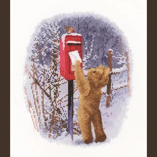 Image 1 of Heritage Christmas Post - Evenweave Cross Stitch Kit