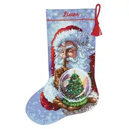 Dimensions Santa's Snow Globe Stocking Christmas Cross Stitch Kit
