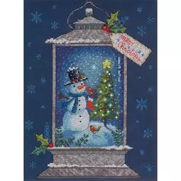 Dimensions Snowman Lantern Christmas Cross Stitch Kit