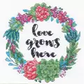 Image of Dimensions Succulent Wreath Cross Stitch Kit