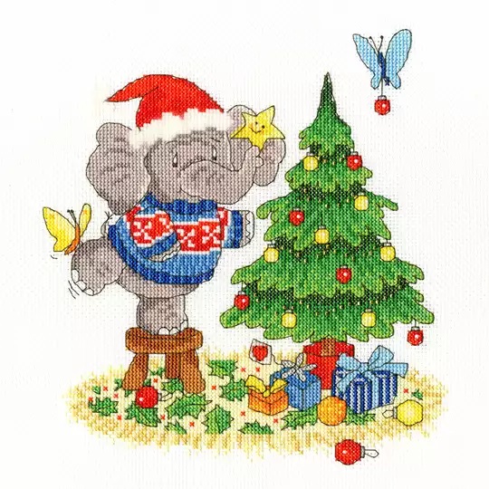 Image 1 of Bothy Threads A Merry Elly Christmas Cross Stitch Kit