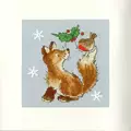 Image of Bothy Threads Christmas Friends Christmas Card Making Cross Stitch Kit