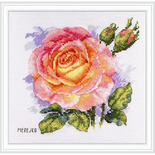Image 1 of Merejka Rose Cross Stitch Kit