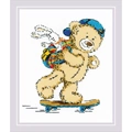 Image of RIOLIS Teddy Bear Holiday Cross Stitch Kit
