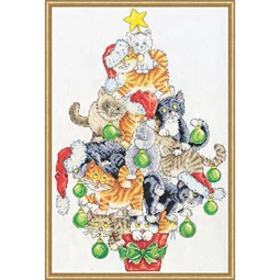 Design Works Crafts Christmas Cat Tree Cross Stitch Kit