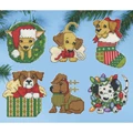 Image of Design Works Crafts Christmas Pups Ornaments Cross Stitch Kit