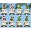 Image of Design Works Crafts Gnomes Ornaments Christmas Cross Stitch Kit