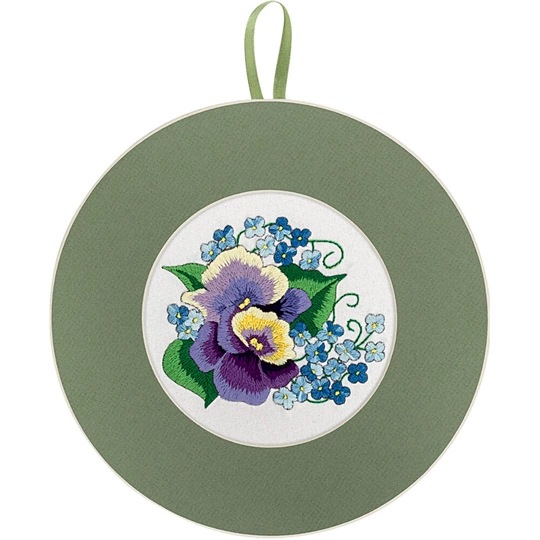 Image 1 of Panna Pansies and Forget-Me-Nots Embroidery Kit