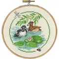 Image of Permin Ducks and Lilies Cross Stitch Kit
