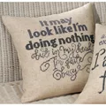 Image of Permin Quite Busy Pillow Cross Stitch Kit