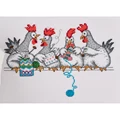 Image of Permin Chicken Talk Cross Stitch Kit