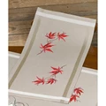Image of Permin Red Leaves Runner Embroidery Kit