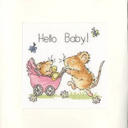 Bothy Threads Hello Baby Card Cross Stitch Kit