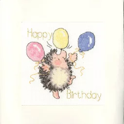 Bothy Threads Birthday Balloons Card Cross Stitch Kit