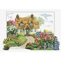 Image of Needleart World Foxgloves Cottage No Count Cross Stitch Kit