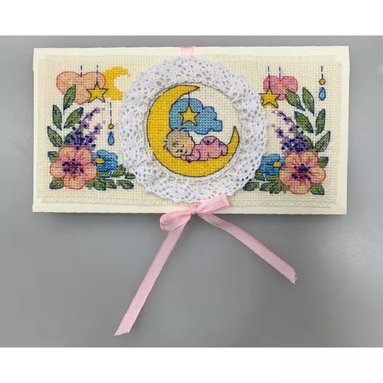 Image 1 of RIOLIS Congratulations Newborn Card Cross Stitch Kit