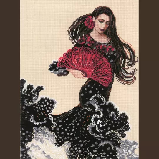 Image 1 of RIOLIS Dancer with a Fan Cross Stitch Kit